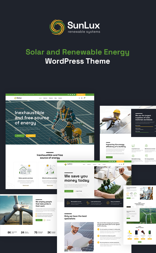 Sunlux - Solar and Renewable Energy WordPress Theme - 5